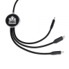 Long 3-in-1 cable with illuminated logo W201TG