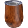 Stainless steel mug with wooden look BRIGHTON 380 ml