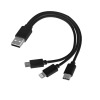3 in 1 USB cable type c + micro USB + lightning