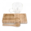 Tray with cup and spoon FORMOSA 150 ml